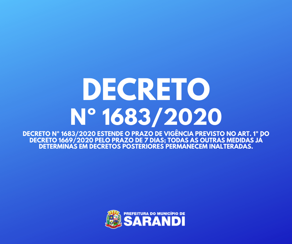 Decreto nº 1683/2020